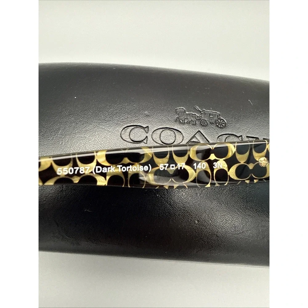 Coach HC8241 Authentic Sunglasses Dark Tortoise Brown Gradient Lens & Coach Case